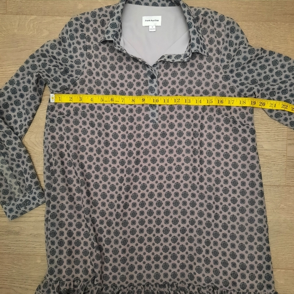 FRANK & OAK Printed Polo Long Sleeve Printed Dress - Picture 8 of 11